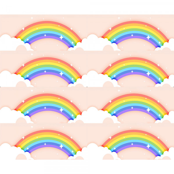 Tortenband Regenbogen essbar - 4 Stück á 24cm x 5cm