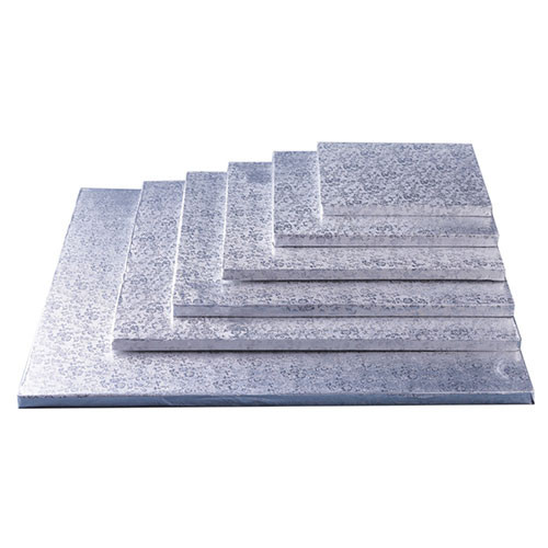 Tortenplatte Silber quadratisch 22,5 x 22,5cm - 1cm stark