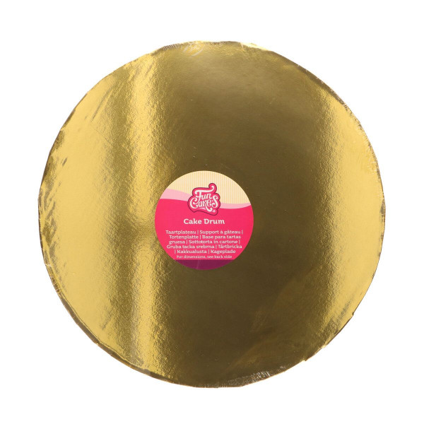 FunCakes - Tortenplatte - Rund 35cm - Gold - 2cm dick