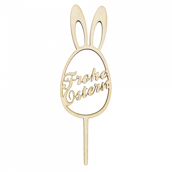 CakeTopper - Easter Egg with Bunny Ears