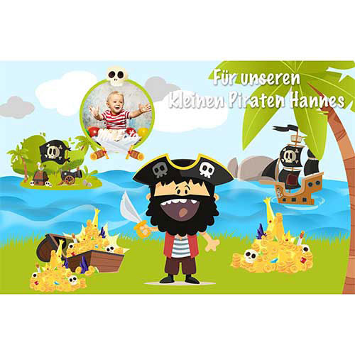 Picture Cake Topper Rectangular Pirate