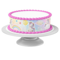 Cake Ribbon Unicorn edible- 4 Pieces á 24cmx5cm Cake Ribbon Unicorn edible- 4 Pieces á 24cmx5cm