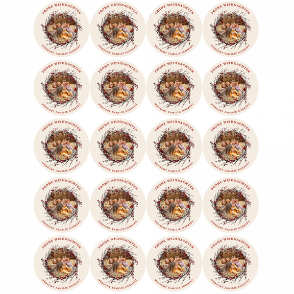 Motivoblaten „Beerenkranz – Frohe Weihnachten“