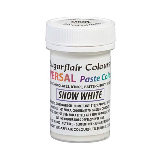 Sugarflair Universal-Pastenfarben - Schneeweiß - 22g