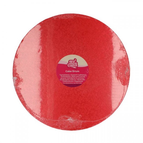 Cake Drum - Tortenplatte - Rund 35,5 Rot