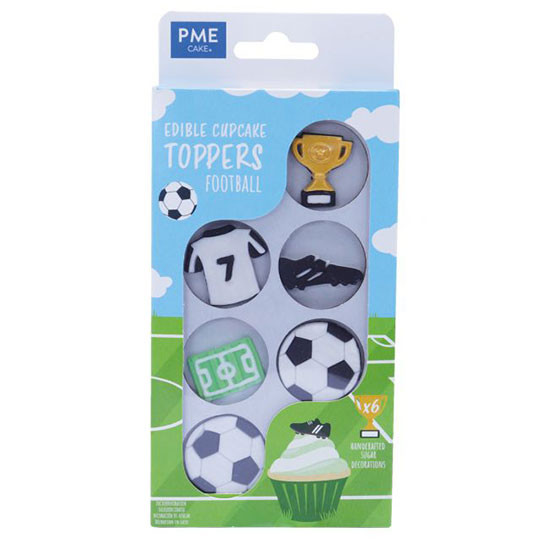 Zuckerdekorationen Cupcake-Aufleger Fußball