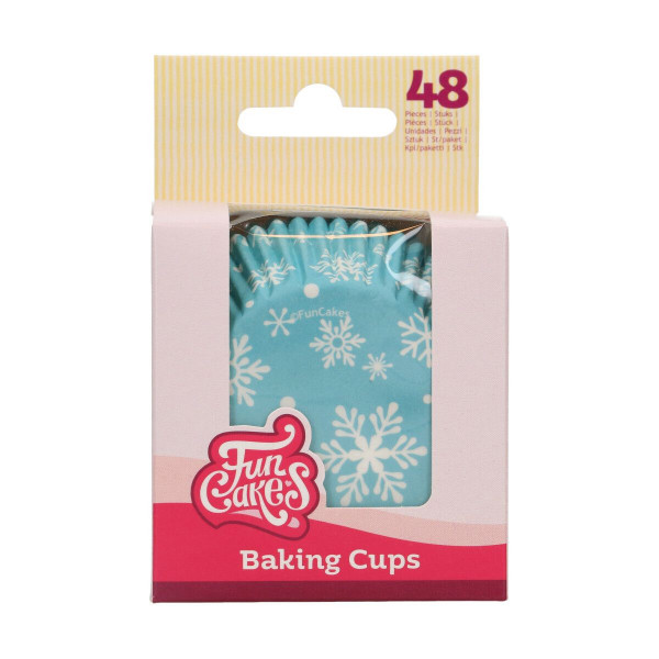 FunCakes Baking Cups - snowflake light blue - 48 pcs
