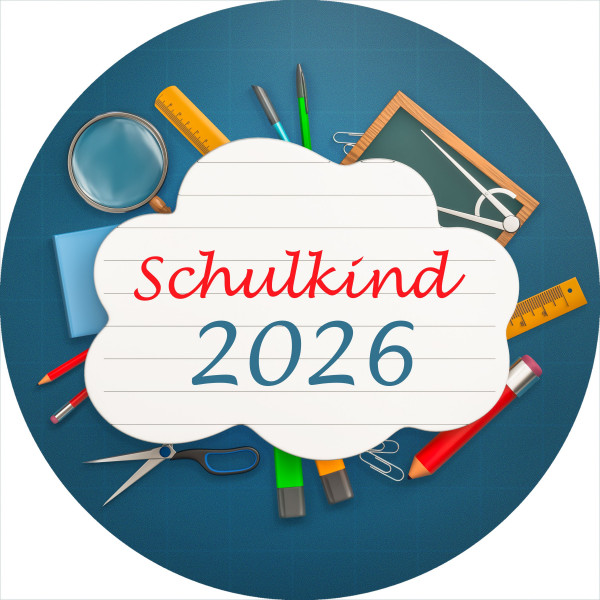Tortenbild zur Einschulung Utensilo