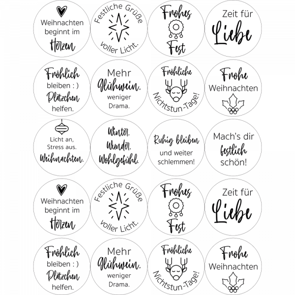 Motivoblaten „Weihnachtswünsche“