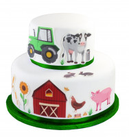 Fondant Kuchen-Tattoo - Bauernhof Fondant Kuchen-Tattoo - Bauernhof