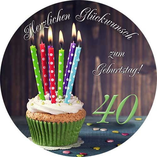 Picture Cake Topper Round Cupcake