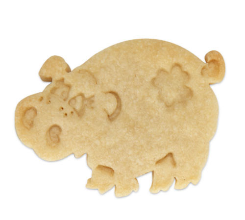 embossed cookie cutter with ejector - Pig