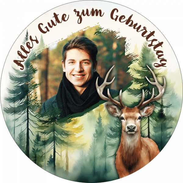 Tortenbild Geburtstag Hirsch