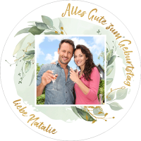 Tortenbild Aquarell-Blätter Rund Tortenbild Aquarell-Blätter Rund