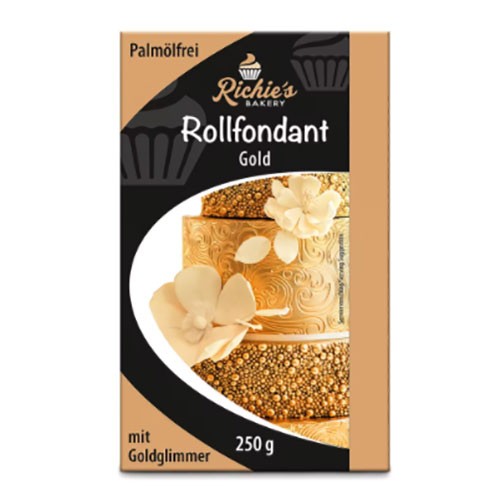 Richie´s Bakery Glitter Rollfondant gold 250g