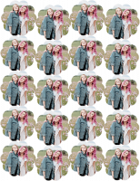 Bedruckte Oblaten Blumenform 5cm - 20 Stück Bedruckte Oblaten Blumenform 5cm - 20 Stück