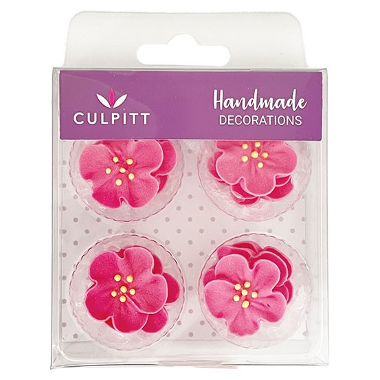 Culpitt sugar decoration Wild Roses in hot pink