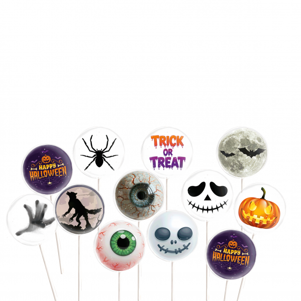 MotivLolli Set Halloween hell 12Stk