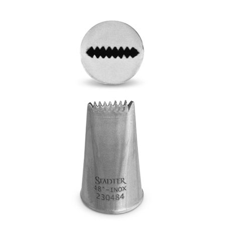 - Fine Line – Star ribbon nozzle / Basketweave nozzle – jagged – #48 – small