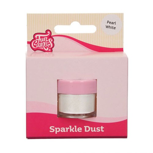 FunCakes Edible FunColours Sparkle Dust - Pearl White