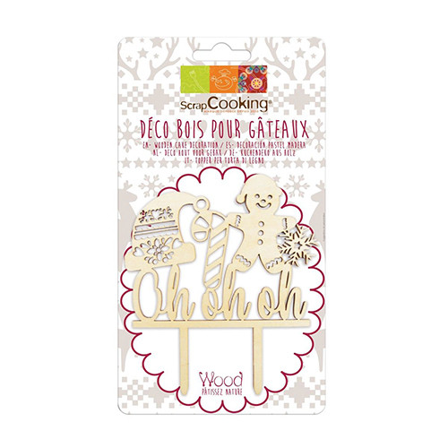 Cake Topper - Holz - Oh Oh Oh