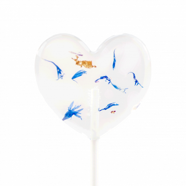 Blütenlolli Herzform "Azure Heart"