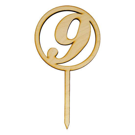 CakeTopper - Number in Circle