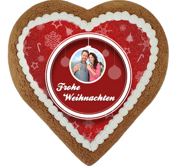 Lebkuchenherz Maxi - Motiv Kreis