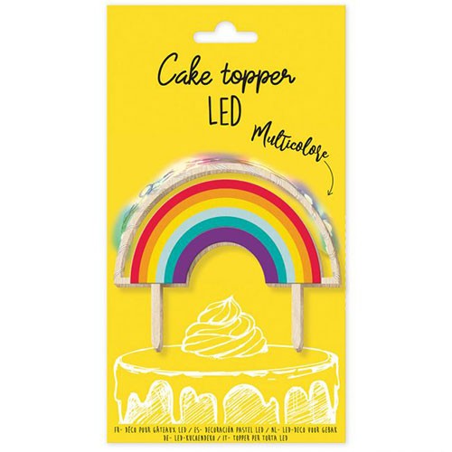 Cake Topper LED Regenbogen