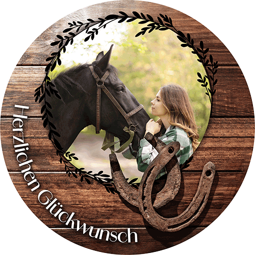 Cake picture Horseshoe Round