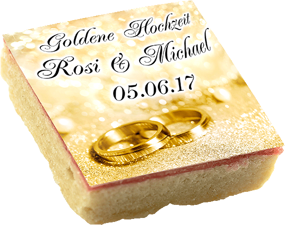 Motiv-Kekse - Goldene Hochzeit