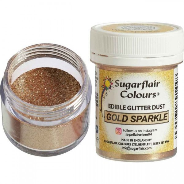 Sugarflair Edible Glitter Gold Sparkle 10g