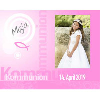 Tortenbild Kommunion - Konfirmation Rechteckig Motiv 16 Pink Tortenbild Kommunion - Konfirmation Rechteckig Motiv 16 Pink