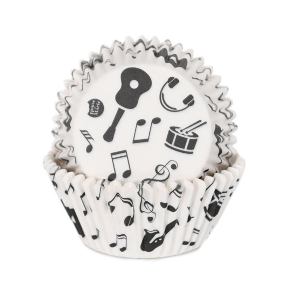 Papierbackförmchen - Musiknoten und Instrumente - 48 Stk