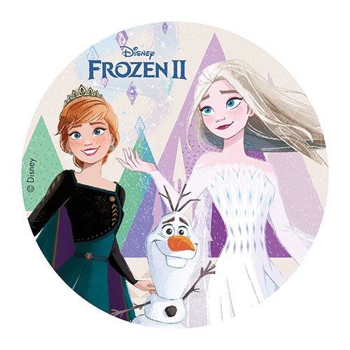Tortenaufleger von Anna, Elsa und Olaf aus Frozen 2 20cm