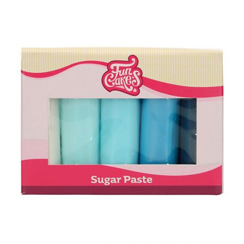 FunCakes Rollfondant Multipack Blue Colour Palette 5x100g