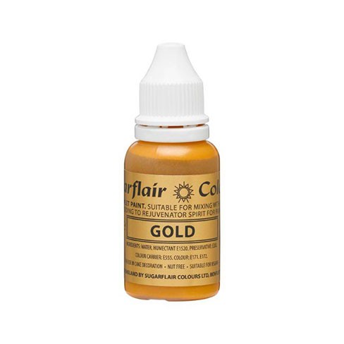 Sugarflair Edible Droplet Paint - Gold- 14ml