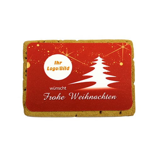 Fotolebkuchen - Motiv Weißer Tannenbaum