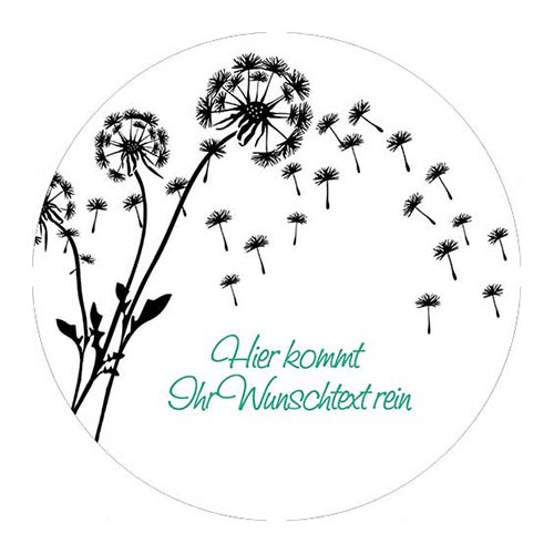 Picture Cake Topper Dandelion Round