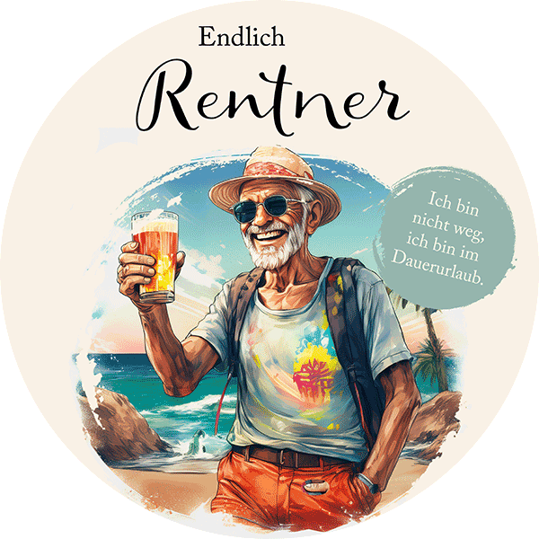Tortenbild Rente - Endlich Rentner