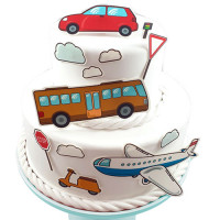 Vorschau: Fondant Kuchen-Tattoo - Verkehr Vorschau: Fondant Kuchen-Tattoo - Verkehr