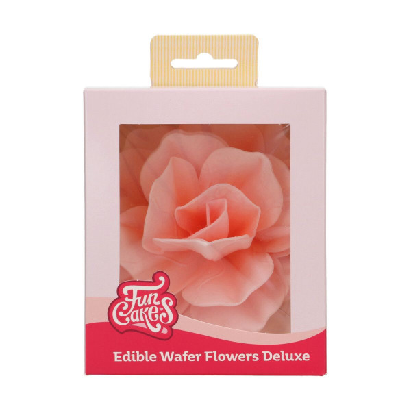 FunCakes Essbare Papierblumen Deluxe Rose Pastella Pink Groß