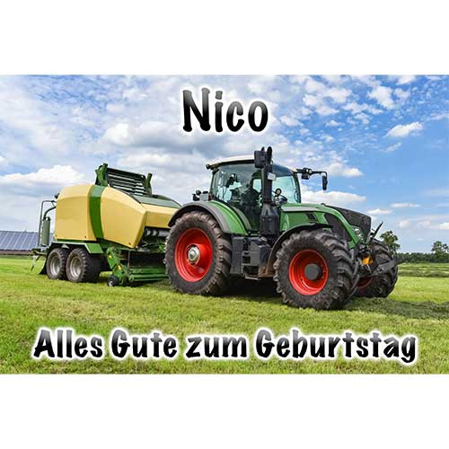 Picture Cake Topper Rectangular Tractor