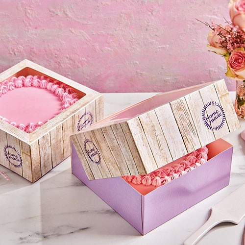 FunCakes CakeBox - Pure Holz - 26x26x12cm - 2Stk