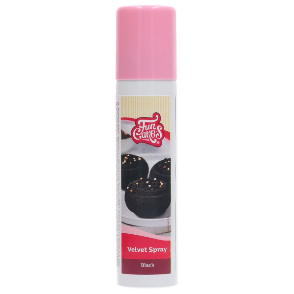 FunCakes Velvet Spray Black - 100ml