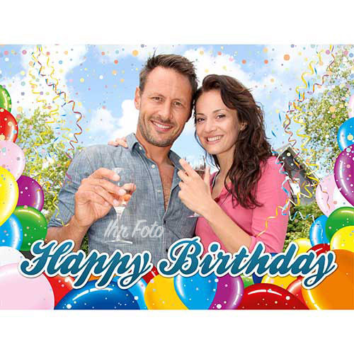 Picture Cake Topper Rectangular Balloon