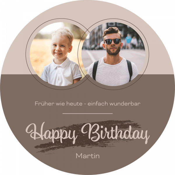 Tortenbild Happy Birthday - Einfach Wunderbar