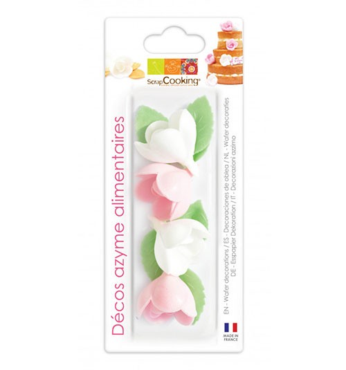 Scrapcooking - Oblaten Dekoration - Rose & Blätter 
