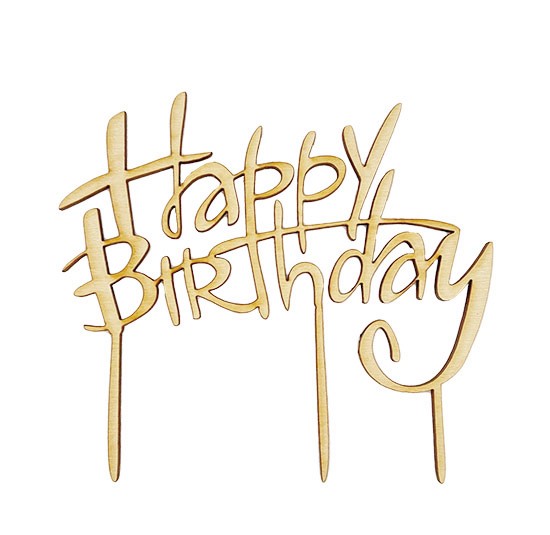 CakeTopper - Happy Birthday groß
