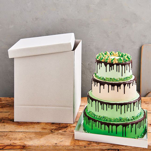 FunCakes Tortenbox - Weiß - 37x37x45cm